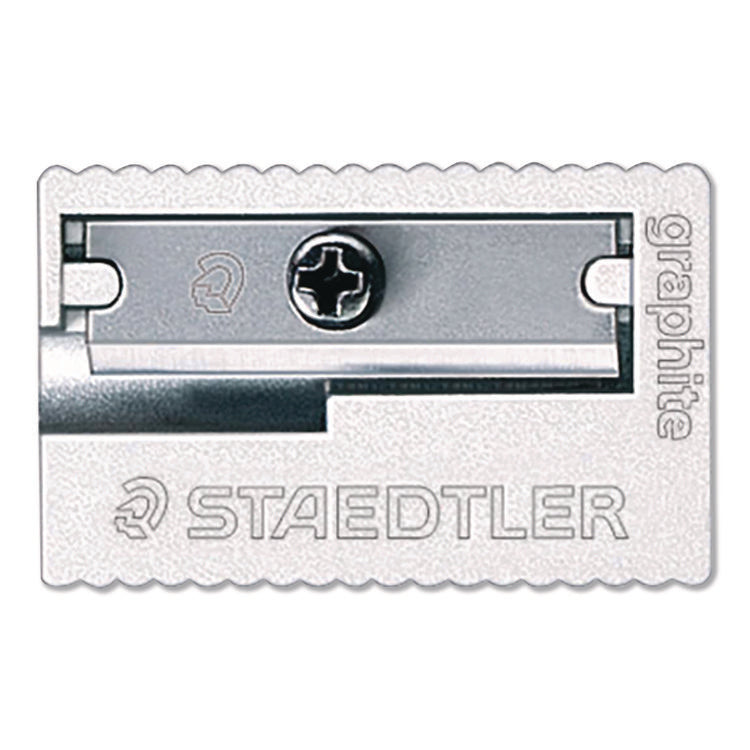 Handheld Manual Pencil Sharpener, 2.95 x 4.72 x 0.79, Gray/Silver, 4/Pack