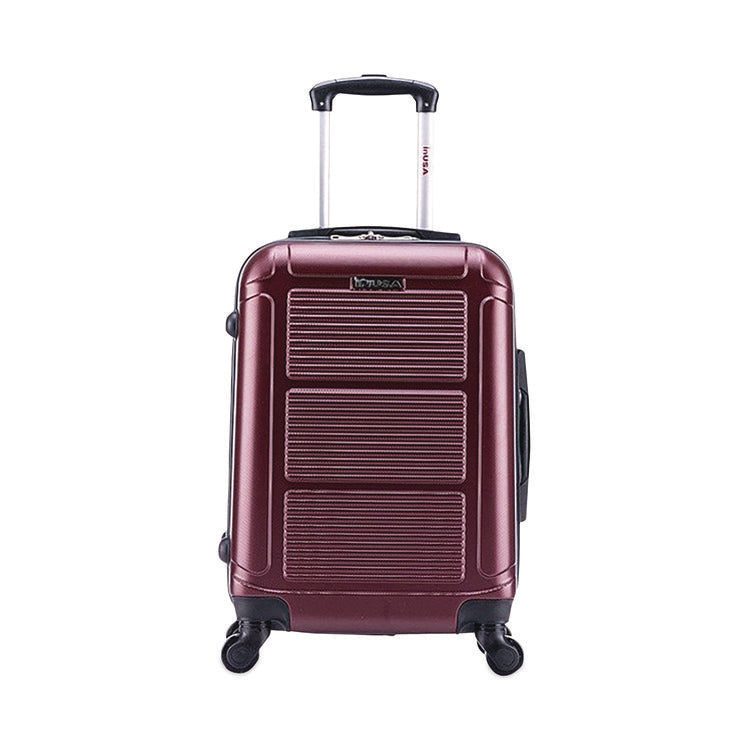 Pilot Hard Side Carry-On Suitcase, Four-Wheeled Spinner, 14.37 x 8.86 x 21.46, Wine