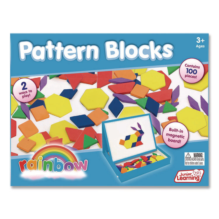 Rainbow Pattern Blocks, Pre-K, 100 Pieces