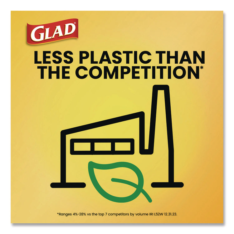 Large Quick-Tie Trash Bags, Tie-Flap, 30 gal, 0.81 mil, 30 x 33, Black, 10 Bags/Box, 12 Boxes/Carton