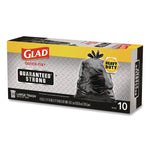 Large Quick-Tie Trash Bags, Tie-Flap, 30 gal, 0.81 mil, 30 x 33, Black, 10 Bags/Box, 12 Boxes/Carton