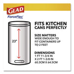 ForceFlex Tall Kitchen Drawstring Trash Bags, Drawstring, 13 gal, Fresh Clean Scent, 10.19 x 9.81, Gray, 110/Roll, 3/Carton