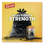 Large Quick-Tie Trash Bags, Tie-Flap, 30 gal, 0.81 mil, 30 x 33, Black, 10 Bags/Box, 12 Boxes/Carton