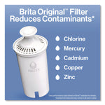 Small 6-Cup Water Filter Pitcher with 1 Standard Filter, Denali, White, 2/Carton