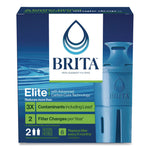Elite Replacement Water Filters for Pitcher and Dispensers, 2 Filters/Box, 12 Boxes/Carton