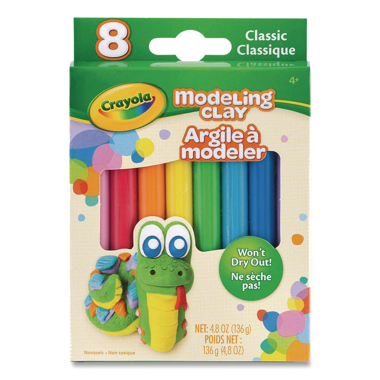 Modeling Clay Assortment, Blue/Green/Light Blue/Orange/Pink/Purple/Red/Yellow, 4.8 oz