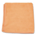 MicroWorks Microfiber Towels, 16 x 16, Orange, Dozen