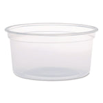 MicroGourmet Food Containers, 12 oz, 4.68" Diameter x 2.25"h, Clear, Plastic, 500/Carton