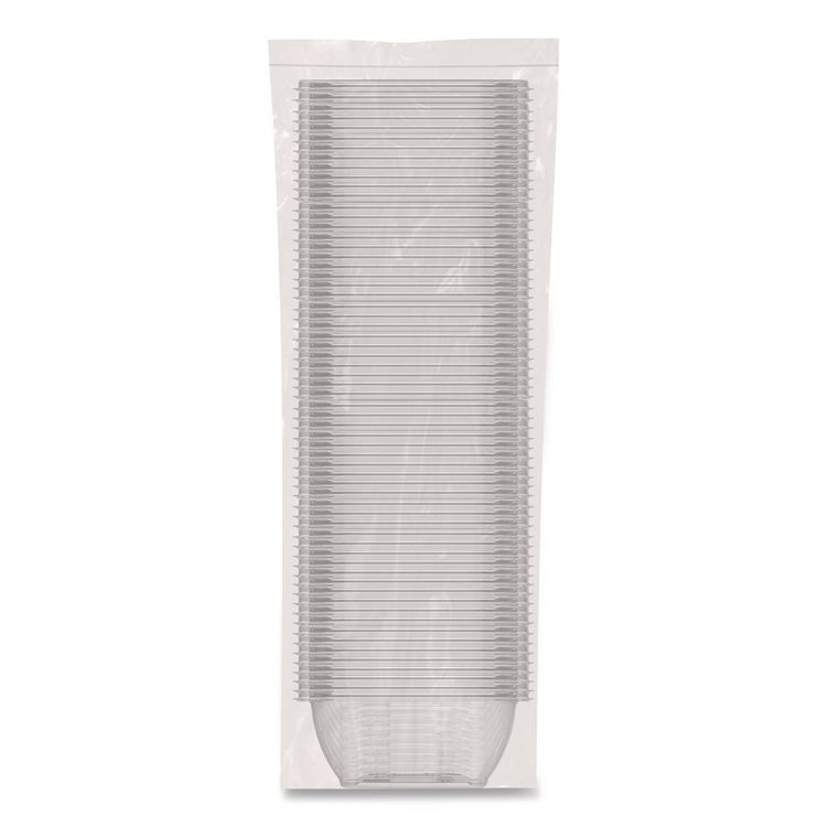 Square Plastic Bowls, 12 oz, 8.5 x 8.5 x 2.64, Clear, Plastic, 63 Bowls/Sleeve, 8 Sleeves/Carton