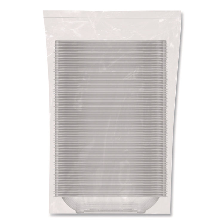 Square Plastic Bowls, 24 oz, 5 x 5 x 1.99, Clear, Plastic, 63 Bowls/Sleeve, 4 Sleeves/Carton