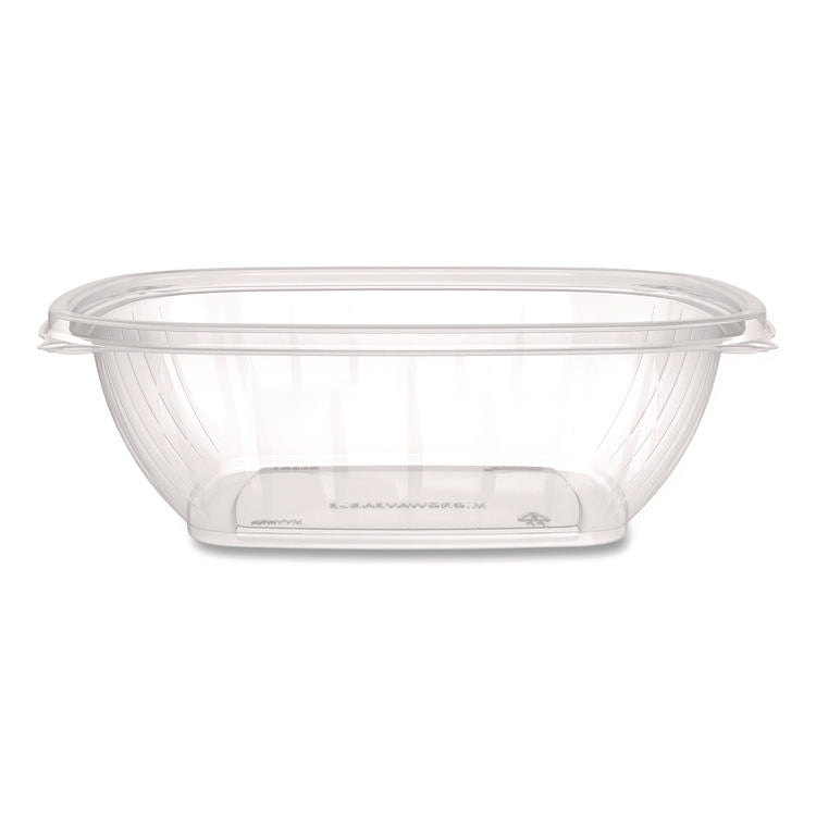 Square Plastic Bowls, 48 oz, 5 x 5 x 2.55, Clear, Plastic, 63 Bowls/Sleeve, 4 Sleeves/Carton