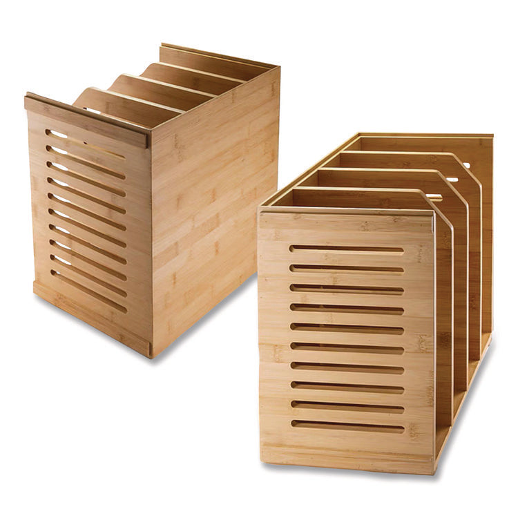 Bamboo Magazine File, 14.09 x 14.41 x 14.41, Brown