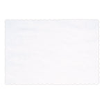 Solid Color Scalloped Edge Placemats, 9.63 x 13.5, White, 1,000/Carton