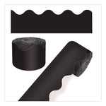 Rolled Scalloped Border, 2.25" x 65 ft, Black