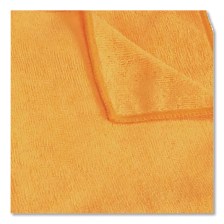 MicroWorks Microfiber Towels, 16 x 16, Orange, Dozen