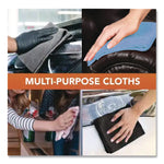 MicroWorks Microfiber Towels, 12 x 12, Blue, Dozen