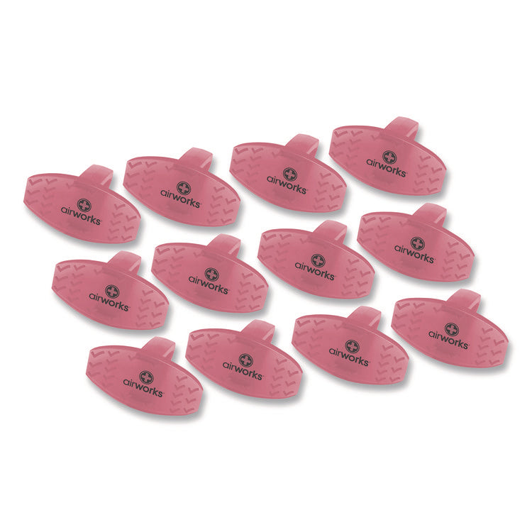 AirWorks Bowl Clips, Fruit Basket Scent, Light Red, Dozen
