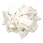 Sweatshirt Rags, Unscented, White, 8/lb, 25 lb/Carton