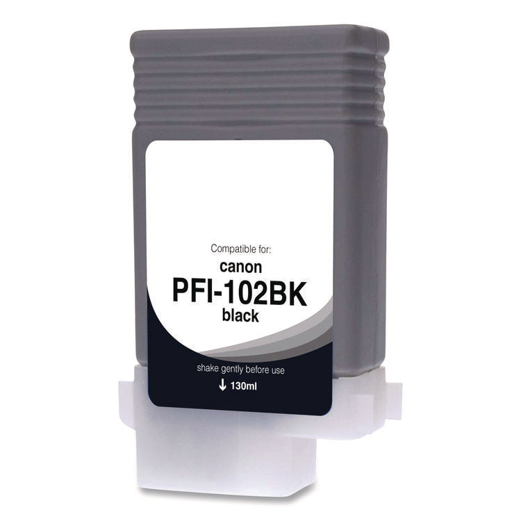 Compatible Photo Black Ink, Replacement for PFI-102 (0895B001AA), 130 mL
