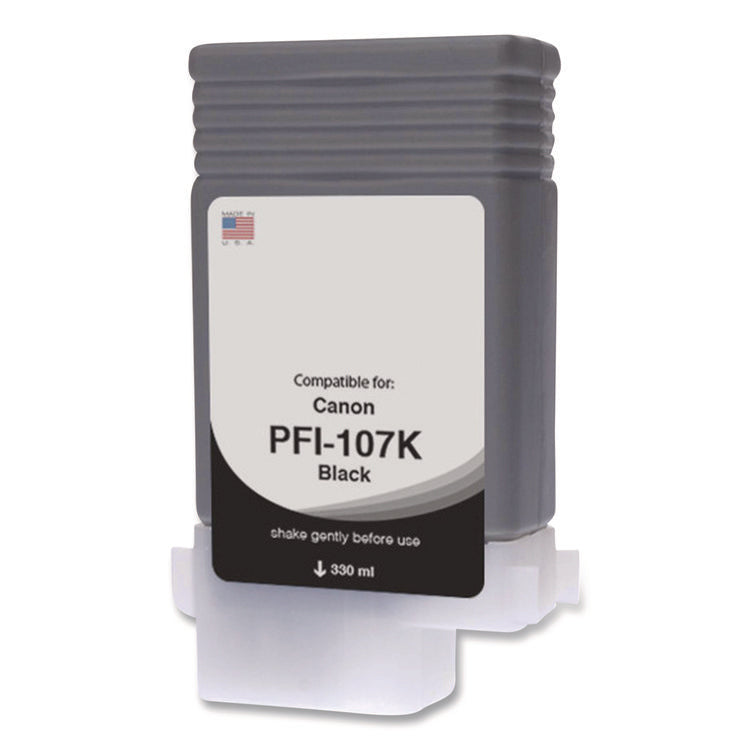 Compatible Black Ink, Replacement for PFI-107 (6705B001AA), 130 mL
