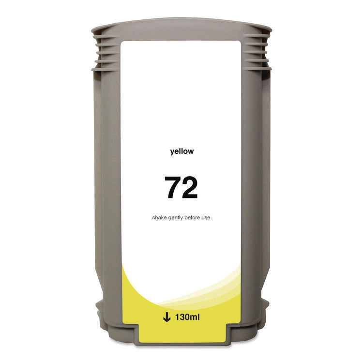 Remanufactured Yellow High-Yield Ink, Replacement for 72 (C9373A), 130 mL