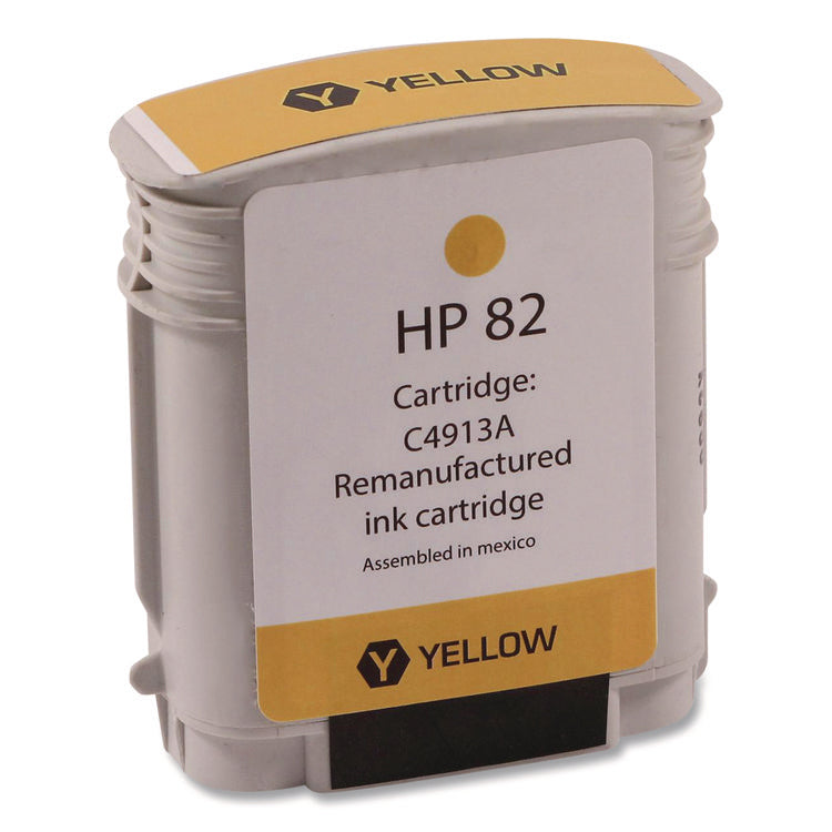 Remanufactured Yellow High-Yield Ink, Replacement for 82 (C4912A), 69 mL