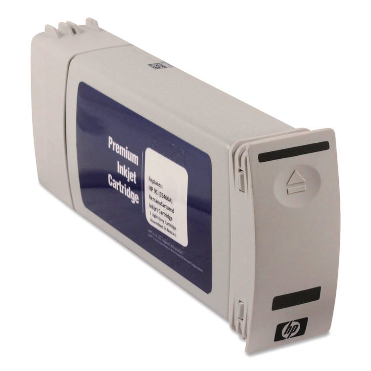Remanufactured Light Gray High-Yield Ink, Replacement for 91 (C9466A), 775 mL