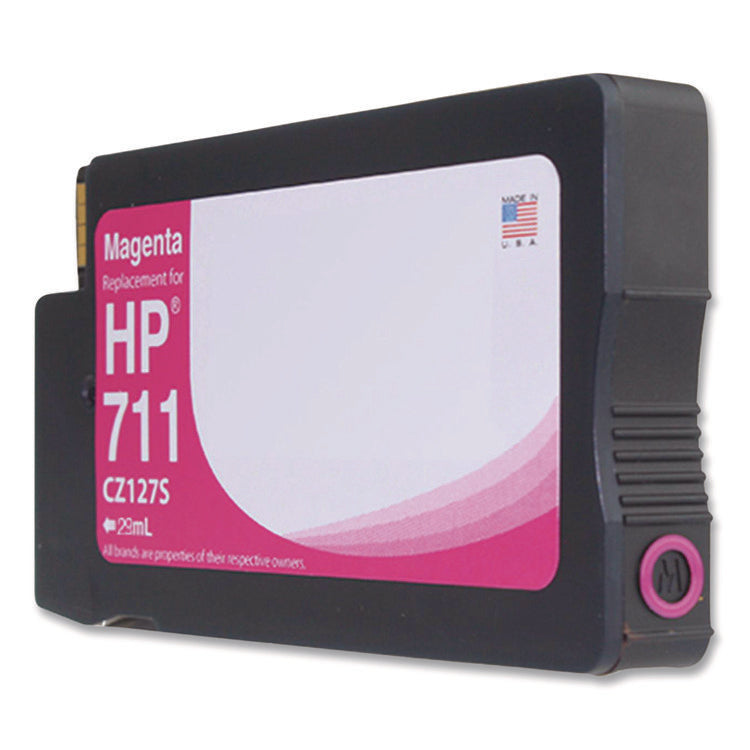 Remanufactured Magenta Ink, Replacement for 711 (CZ131A), 29 mL