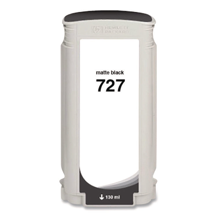 Compatible Matte Black Ink, Replacement for 727 (B3P22A), 130 mL