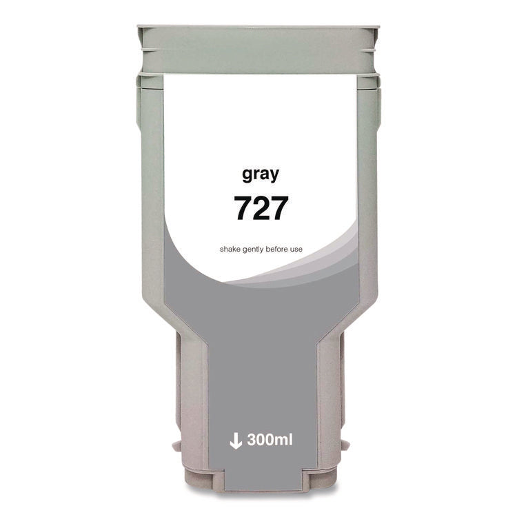 Compatible Gray High-Yield Ink, Replacement for 727XL (F9J80A), 300 mL