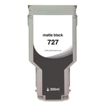 Compatible Matte Black High-Yield Ink, Replacement for 727XL (C1Q12A), 300 mL