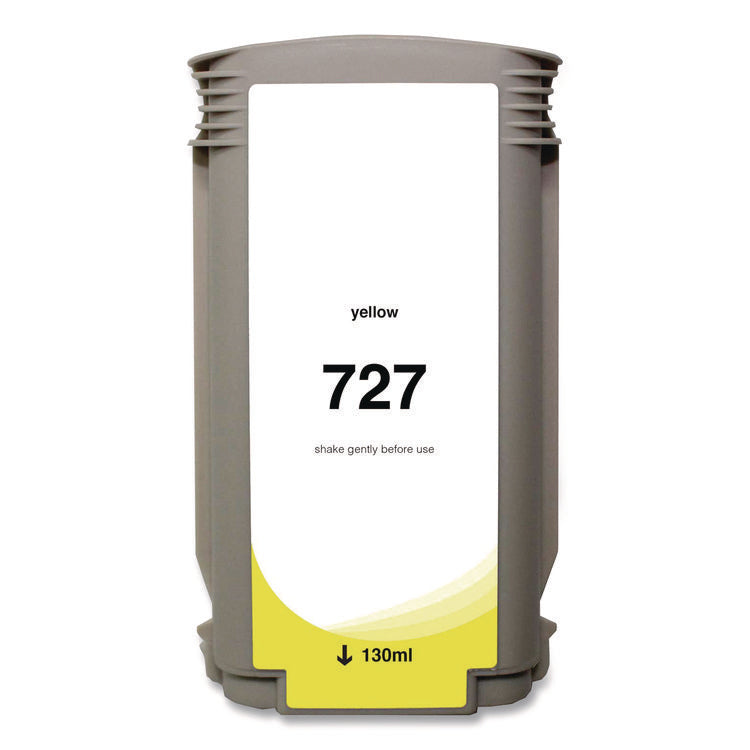 Compatible Yellow Ink, Replacement for 727 (B3P21A), 130 mL