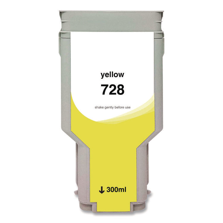 Compatible Yellow Ink, Replacement for 728 ( F9K15A), 300 mL
