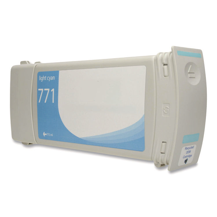 Remanufactured Light Cyan Ink, Replacement for 771 (CE042A, B6Y20A), 775 mL