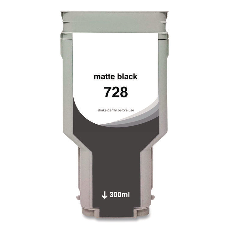 Compatible Matte Black Ink, Replacement for 728 (F9J68A), 300 mL
