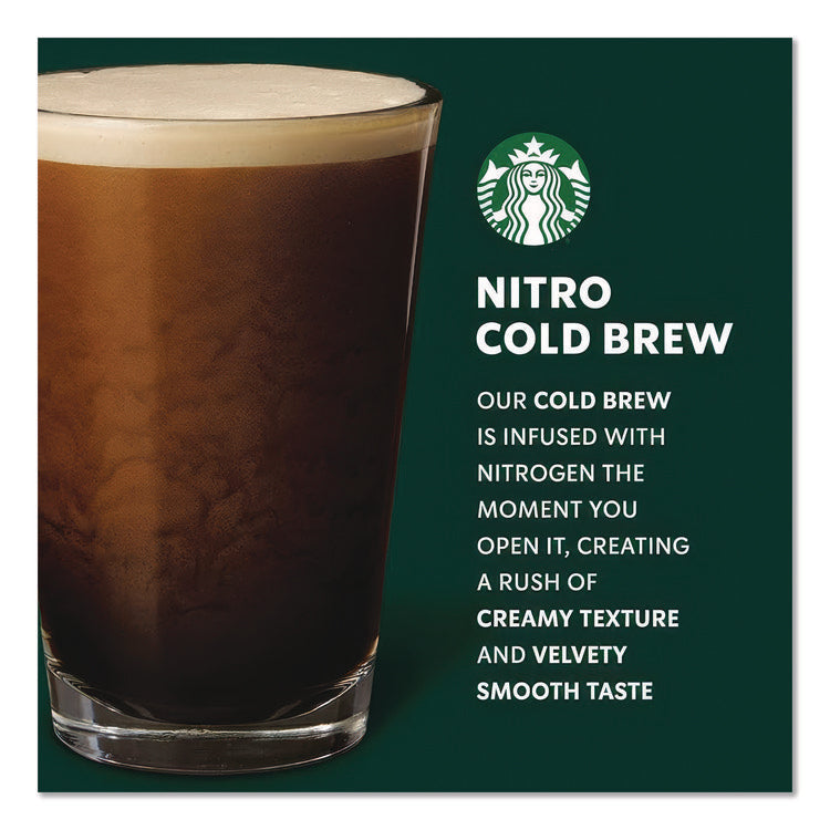 Nitro Cold Brew Coffee, Black Unsweetened, 9.6 oz Can, 12/Carton