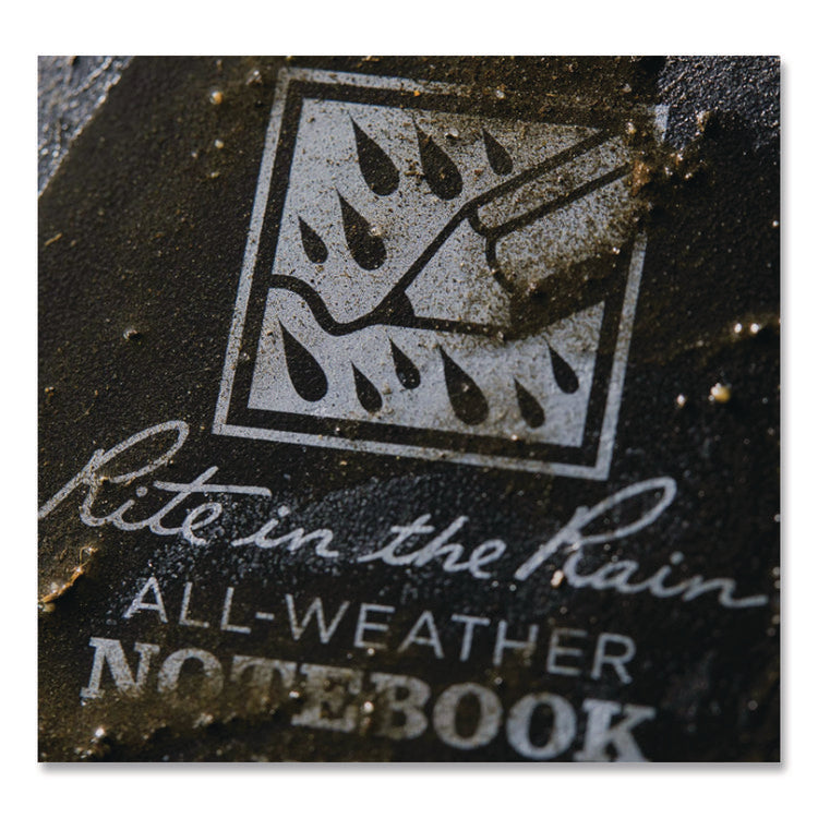 All-Weather Wire-O Notebook, 1-Subject, Universal: Narrow Rule and Quadrille Rule, Black Cover, (32) 7 x 4.63 Sheets
