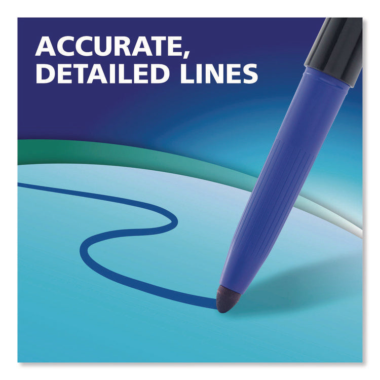 Wet Erase Markers, Fine Needle Tip, Assorted, 8/Pack