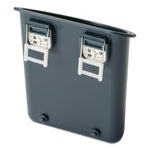 Recycled Plastic Cubicle Pencil Cup, 4.25 x 2.5 x 5, Wall Mount, Charcoal