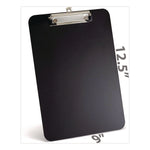 Plastic Magnetic Clipboard, 1.5" Clip Capacity, Holds 8 x 11.5 Sheets, Black