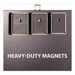Plastic Magnetic Clipboard, 1.5" Clip Capacity, Holds 8 x 11.5 Sheets, Black
