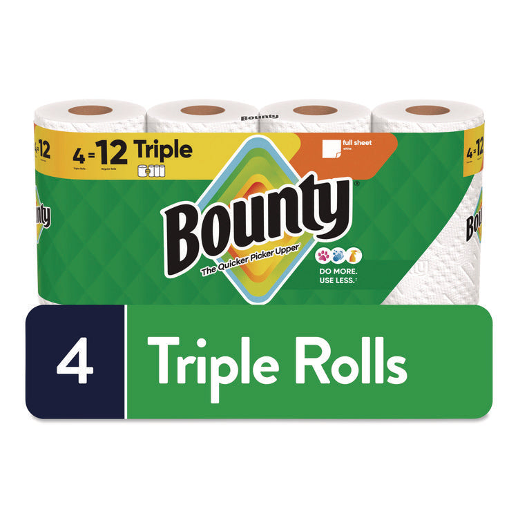 Kitchen Roll Paper Towels, 2-Ply, White, 10.5 x 11, 75 Sheets/Roll, 4 Triple Rolls/Pack, 6 Packs/Carton