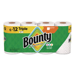 Kitchen Roll Paper Towels, 2-Ply, White, 10.5 x 11, 75 Sheets/Roll, 4 Triple Rolls/Pack, 6 Packs/Carton