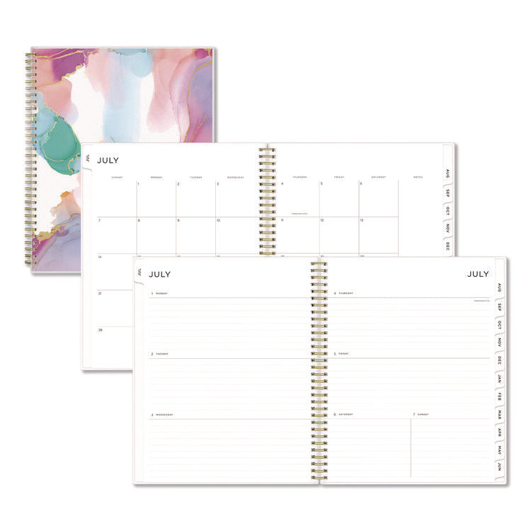 Ashley G Multicolor Smoke Academic Weekly/Monthly Planner, 11" x 8.5", Multicolor Cover, 12-Month (Jul-Jun): 2025 to 2026