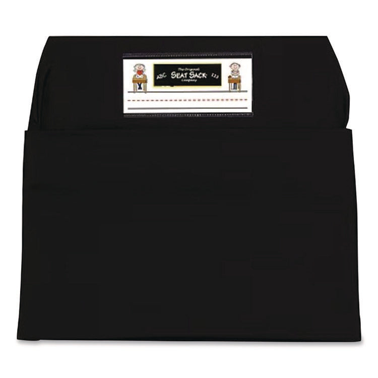Elastic-Back Seat Sack for Chairs 12" to 17" Wide, 11 x 15.5 x 14, Fabric, Black