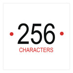 Peel-and-Stick Letters, Numbers and Symbols, 1" Tall, Black Characters, White Background, 256 Pieces