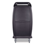 Bussing Cart, Plastic, 3 Shelves, 300 lb Capacity, 18 x 36.25 x 38, Black
