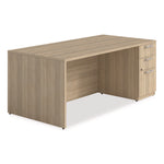 Alera Seville Series Single Pedestal Desk, Right Pedestal, 70.87" x 35.43" x 29", Oak