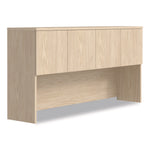 Alera Seville Hutch with Doors, 4 Compartments, 70.87w x 15.75d x 35.43h, Maple