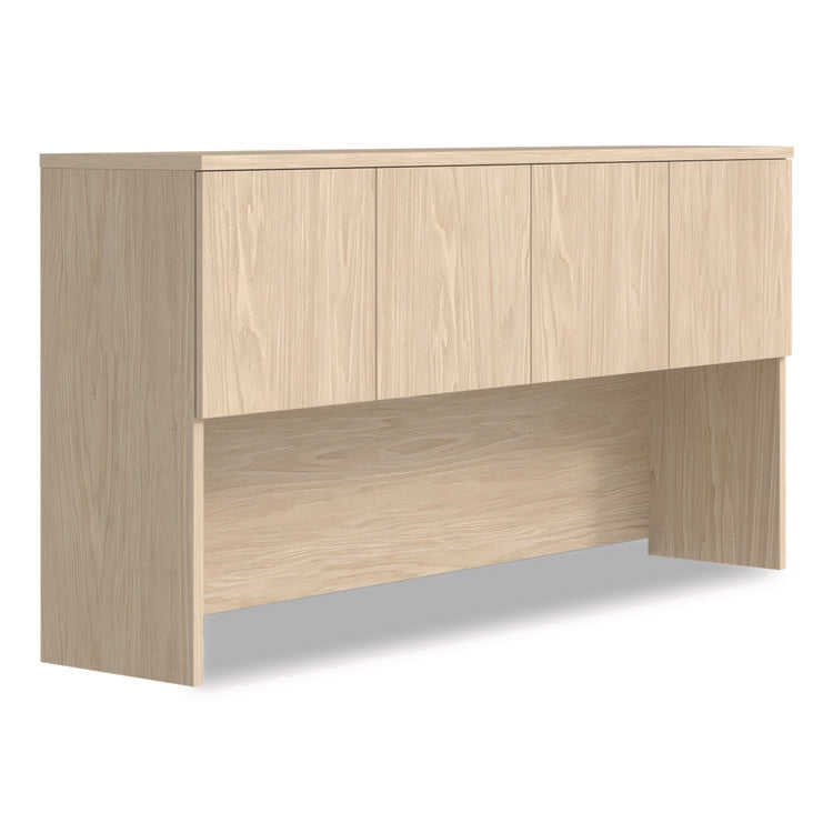 Alera Seville Hutch with Doors, 4 Compartments, 70.87w x 15.75d x 35.43h, Maple